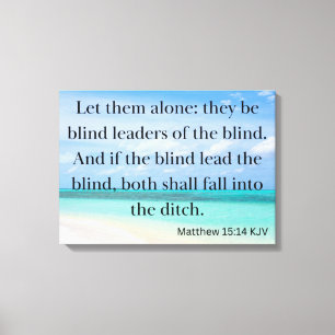 Matthew 15:14 Bible Verse KJV Pic Wall Art