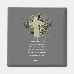 MATTHEW 17:20 Bible Verse Magnet