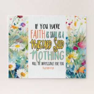Matthew 17:20 Faith as a Mustard Seed Bible Verse Jigsaw Puzzle