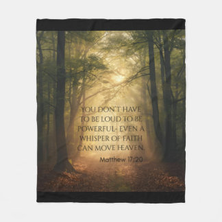 Matthew 17:20 fleece blanket