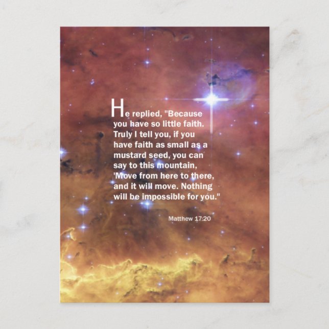 Matthew 17:20 postcard (Front)
