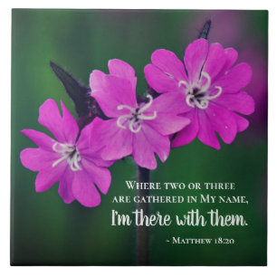 Matthew 18:20 Two or Three Gather in My Name Tile