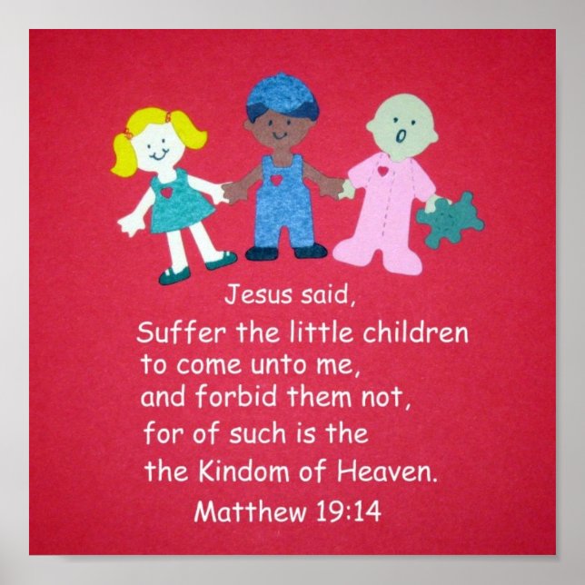 Matthew 19:14 poster (Front)