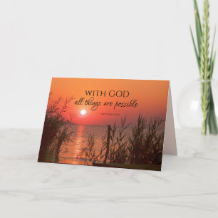 Matthew 19:26 With God all things are possible Card