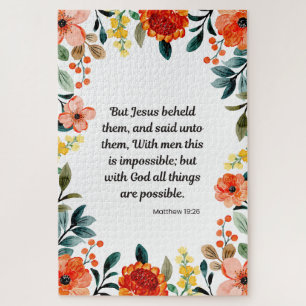 Matthew 19:26 - With God All Things Are Possible Jigsaw Puzzle