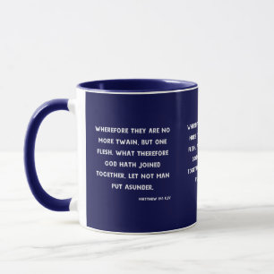 Matthew 19:6 KJV Bible Scripture Two-Tone Mug