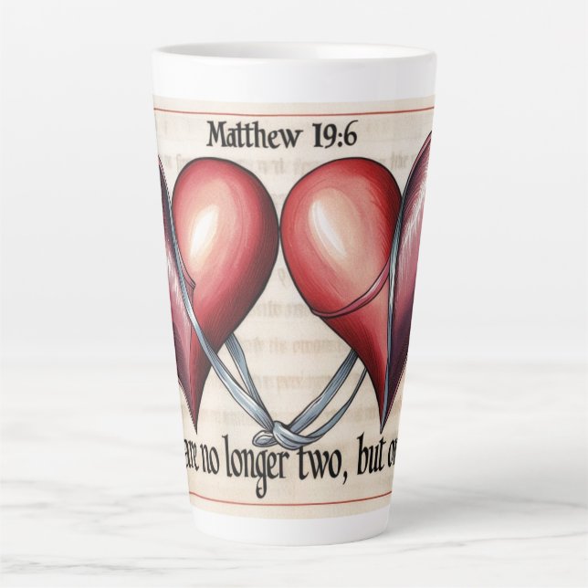 Matthew 19:6 latte mug (Front)