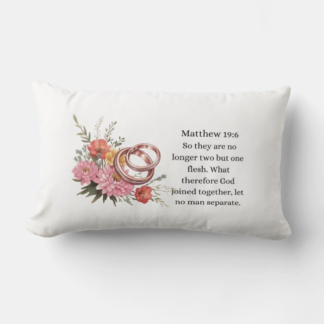 Matthew 19:6 lumbar pillow (Front)