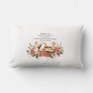 Matthew 19:6 Wedding throw pillow