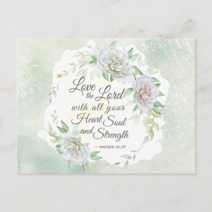 Matthew 22:37 Love the Lord with all your Heart Postcard
