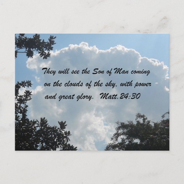 Matthew 24:30 postcard (Front)