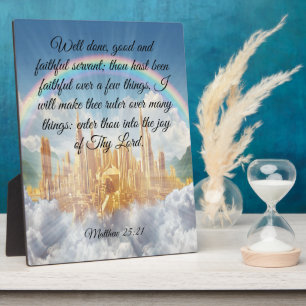 Matthew 25:21 plaque