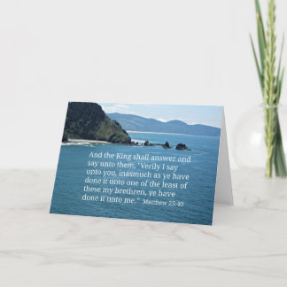 Matthew 25:40 And the King shall answer... Card