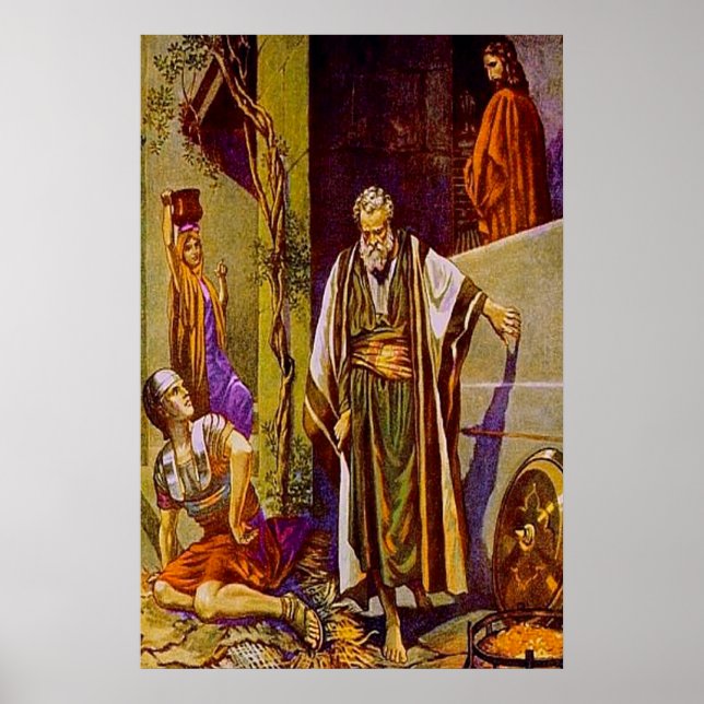 Matthew 26:69-75 Peter Denies Jesus poster (Front)