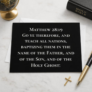 Matthew 28 19 Teach all nations Christian Missions Postcard
