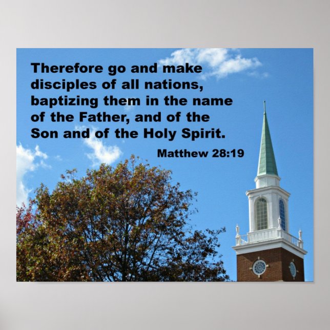 Matthew 28:`19 Therefore, go and make disciples... Poster (Front)
