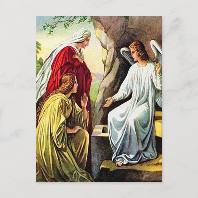 Matthew 28:1-7 He Is Not Here He Has Risen Postcard (Front)