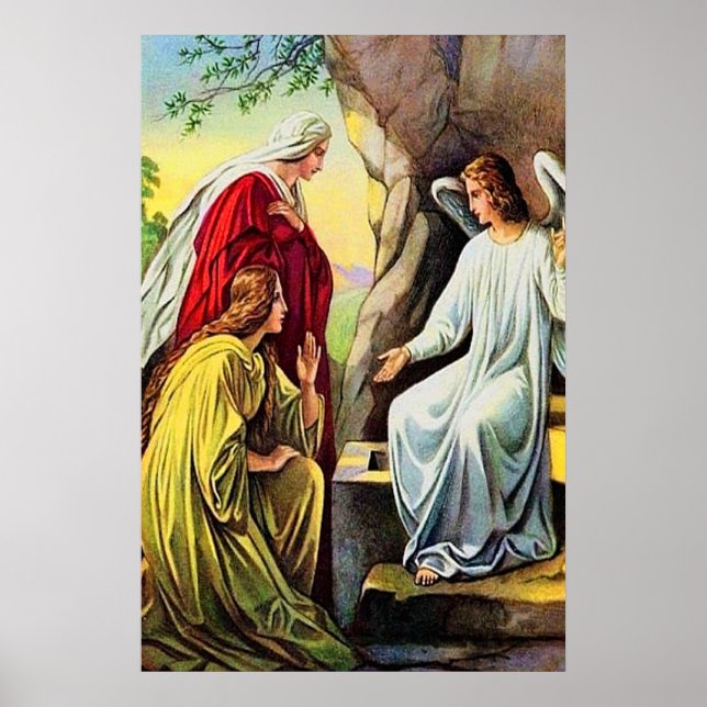 Matthew 28:1-7 He Is Not Here, He Has Risen poster (Front)
