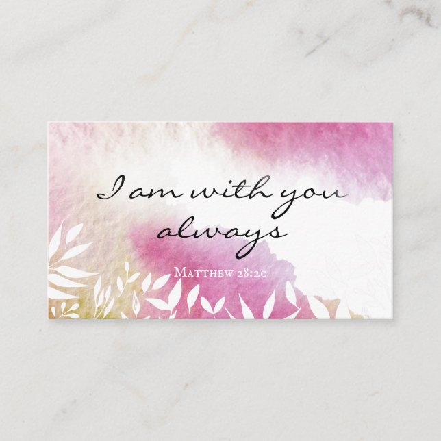 Matthew 28:20 I Am with You Always Business Card (Front)