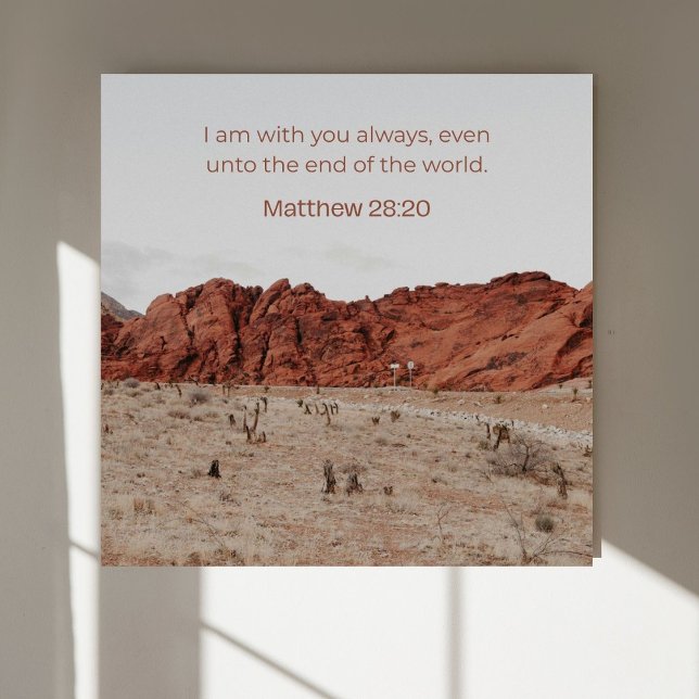Matthew 28:20 KJV Wall Art –Scripture Poster (Créateur téléchargé)