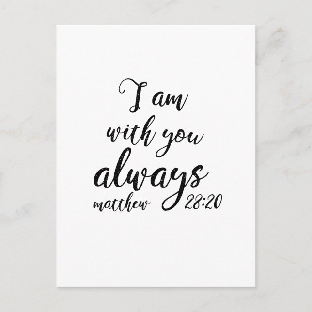 Matthew 28:20 postcard (Front)