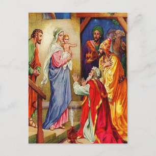 Matthew 2:1-12 Wise Men Travel to Jesus postcard