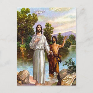 Matthew 3:13-17 Jesus Is Baptized postcard