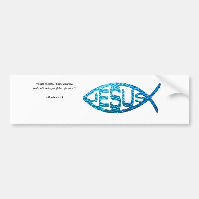 MATTHEW 4:19 BUMPER STICKER (Front)