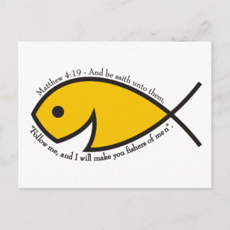 Matthew 4:19 Fishers Of Men  Graphic Postcard