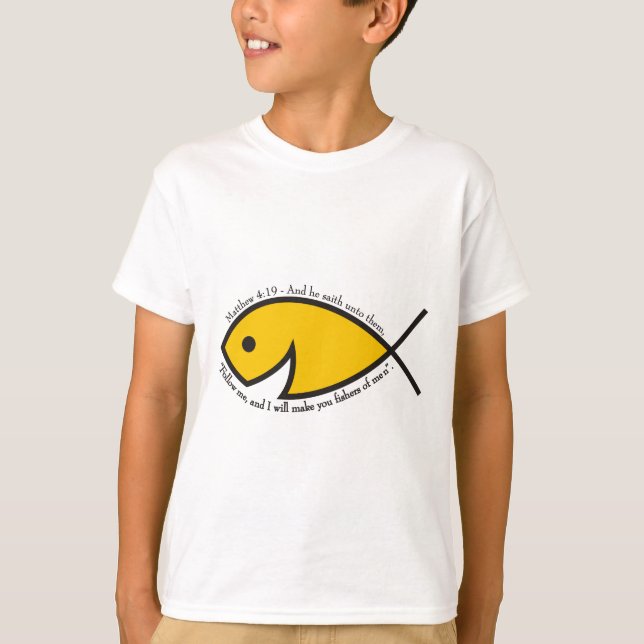Matthew 4:19 Fishers Of Men Youth T-Shirt (Front)