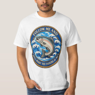 Matthew 4:19 Follow Me Discipleship T-Shirt