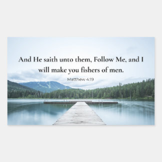 Matthew 4:19 Jesus Said Follow Me Bible Verse Sticker