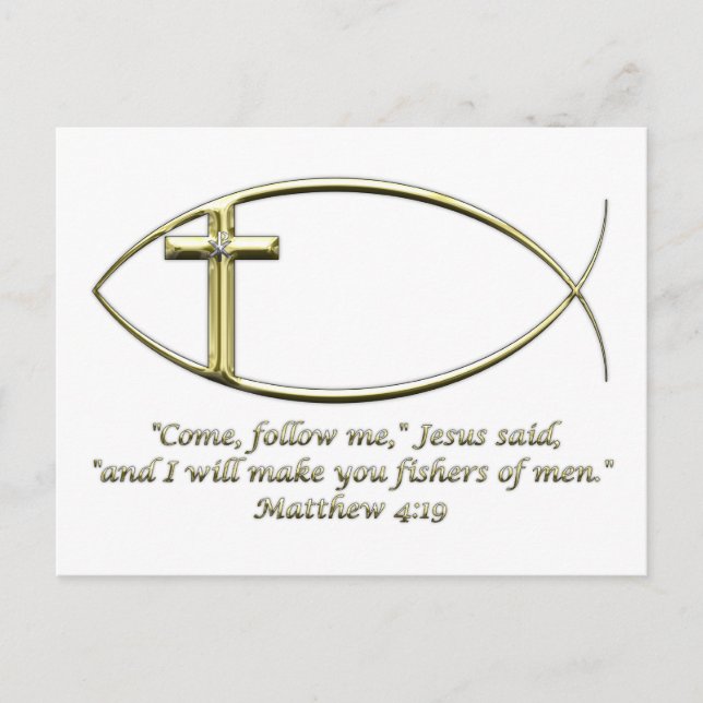 Matthew 4:19 postcard (Front)