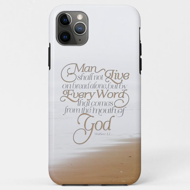 Matthew 4:4 Man shall not live on bread alone Case-Mate iPhone Case (Back)
