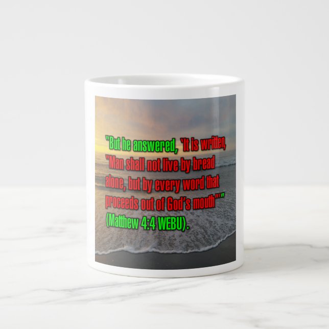 Matthew 4:4 WEBU Mug (Front)