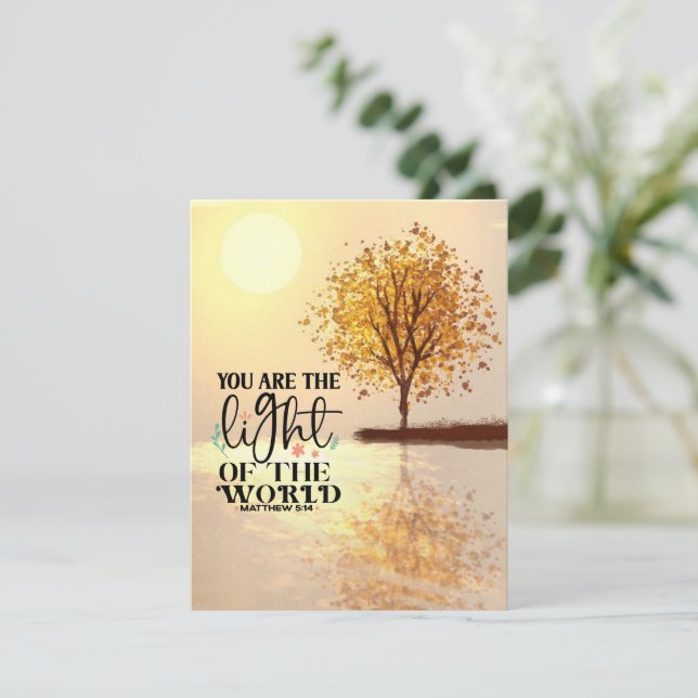 Matthew 5:14 You are the Light Bible Flat Card (Standing Front)