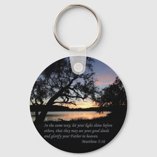 Matthew 5:16 Let Your Light Shine... Keychain (Front)