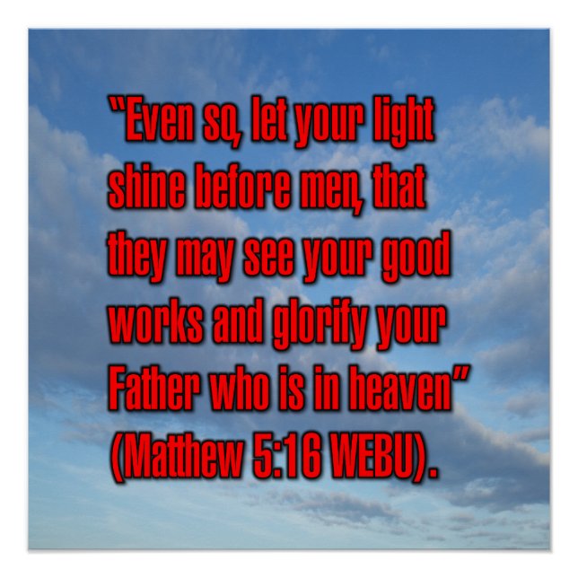 Matthew 5:16 WEBU Poster (Front)