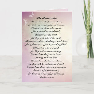 Matthew 5:3-10 Beatitudes Sermon on the Mount  Card
