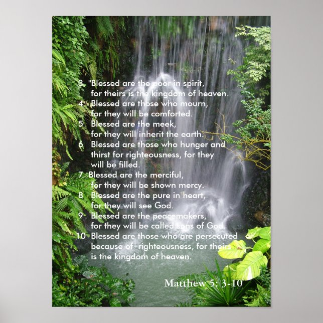 Matthew 5:3-10 poster (Front)