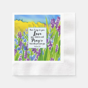 Matthew 5:44 I say to you Love your enemies Bible Napkin