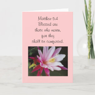 MATTHEW 5:4 IN HEARTFELT "SYMPATHY" CARD