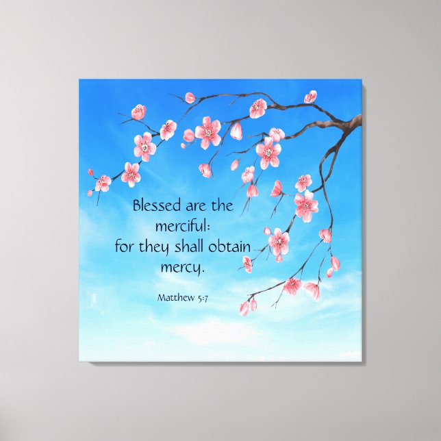 Matthew 5:7 canvas print (Front)