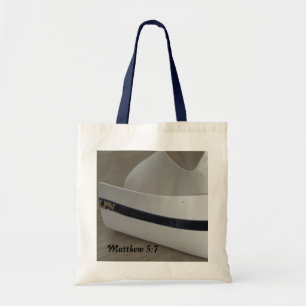 Matthew 5:7 Nursing cap Tote Bag
