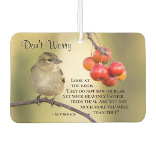 Matthew 6:26 Bible Verse, Don't Worry Air Freshener