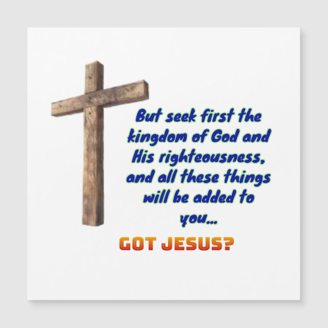 Matthew 6:33 Cross (Front)