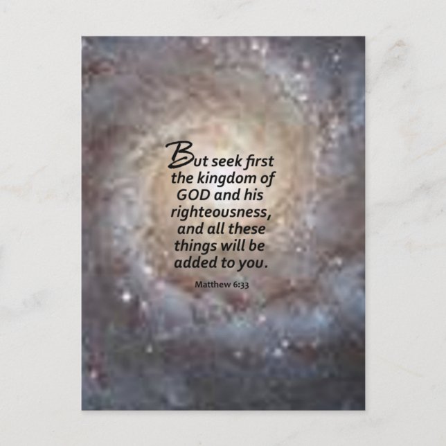 Matthew 6:33 postcard (Front)