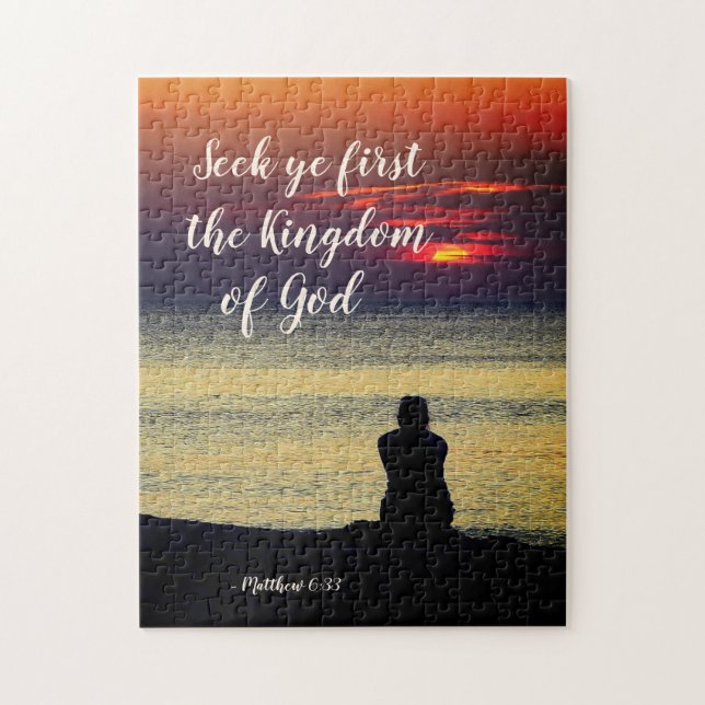 Matthew 6:33 Seek Ye First the Kingdom of God Jigsaw Puzzle (Vertical)