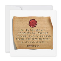 MATTHEW 6:9 - Personalized Notecard