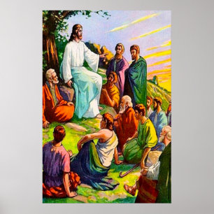 Matthew 6 Jesus Teaches His Followers Poster